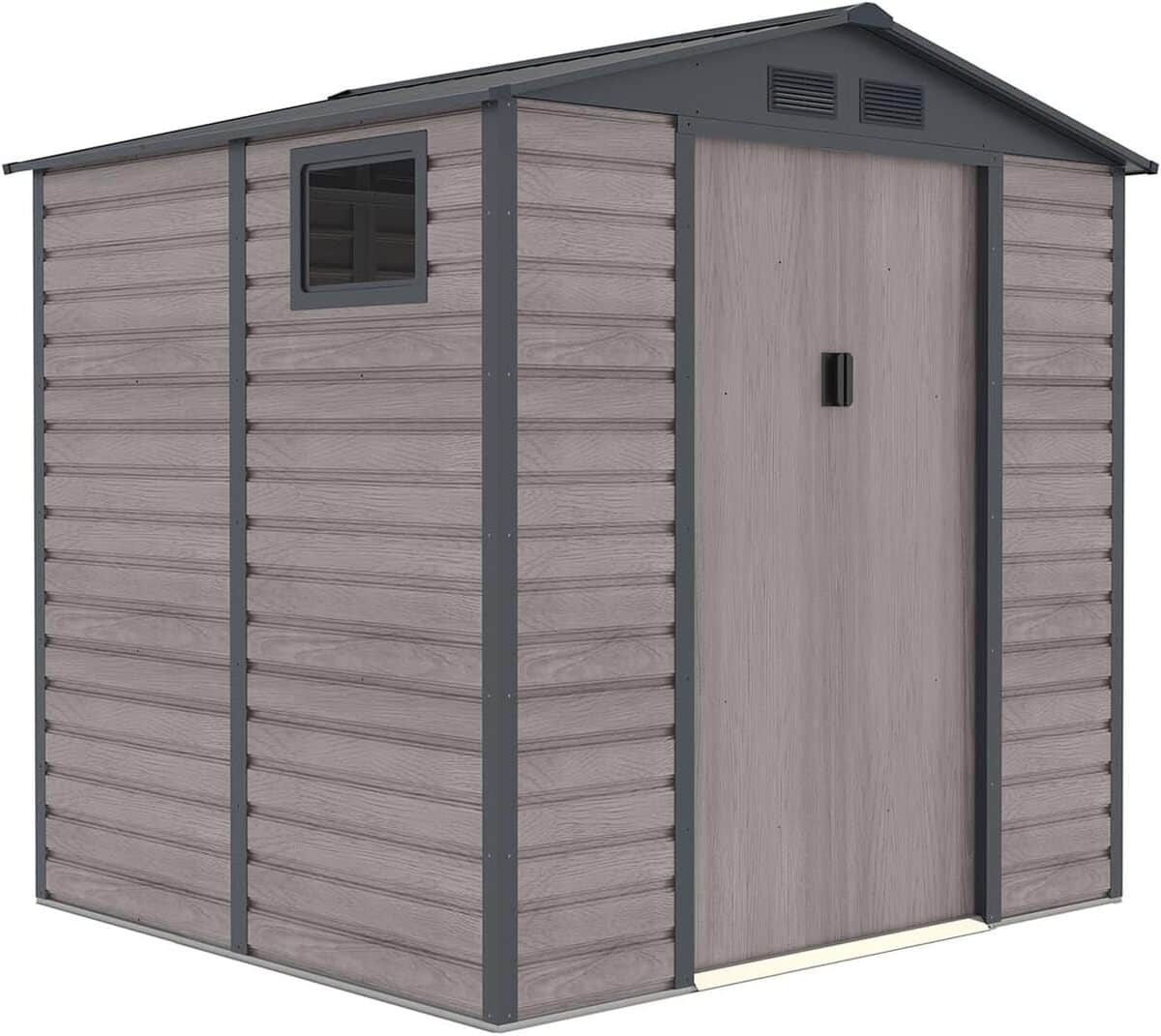 Test : abri de jardin métal Gardiun Surrey bois grisé