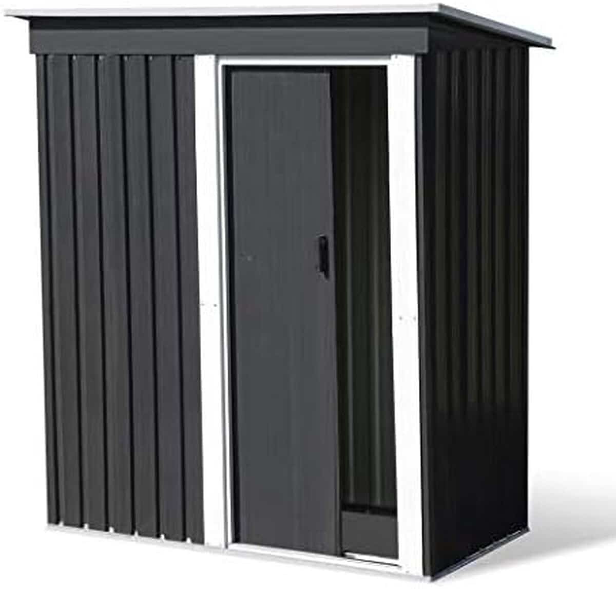 Test : abri de jardin IDMarket 1, 3 m² en acier galvanisé gris