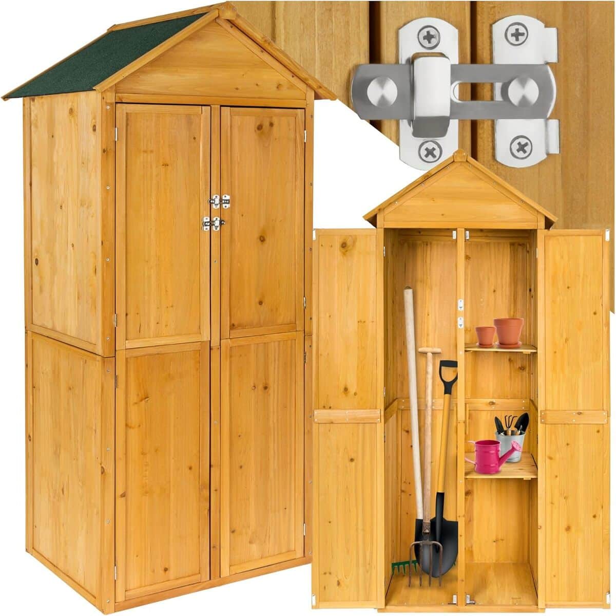 Test : abri de jardin tectake® pour outils 2 pans