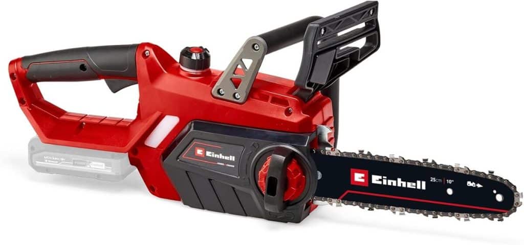 Test : einhell tronçonneuse sans fil GE-LC 18/25 Li Solo, performance sous contrôle