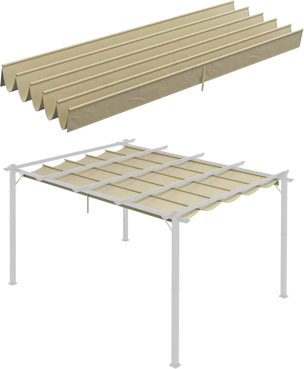 Test : toile de toit Outsunny pour pergola 4x3 m