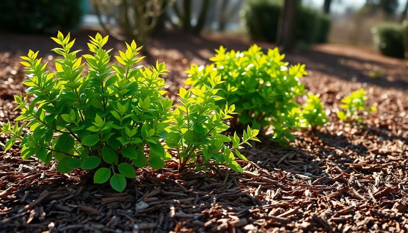 Ajouter du paillage pour conserver l'humidité