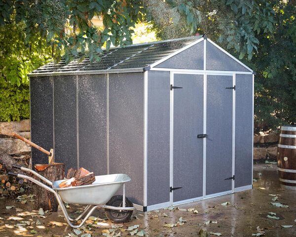 Canopia by Palram Abri de Jardin en Kit Rubicon 8x10 7.2m²,Cadre en Aluminium, Panneaux en Polycarbonate, Grise…