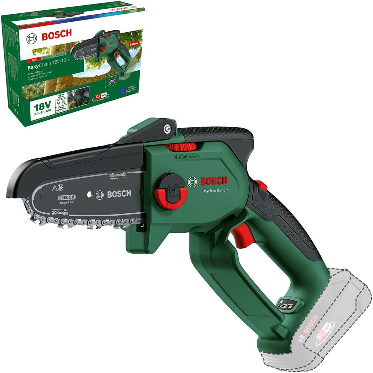 Test : bosch EasyChain 18V-15-7, l'élagueur sans fil ultra-compact