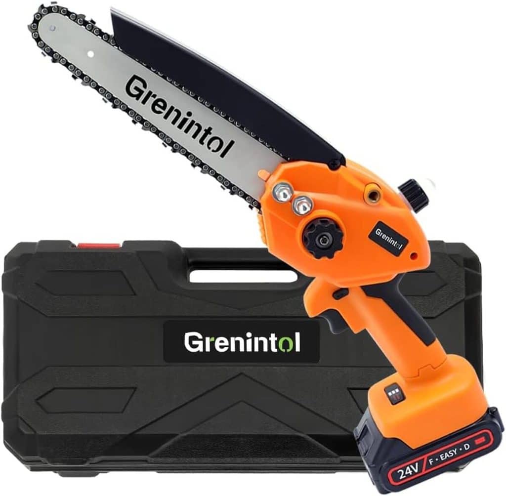 Test : mini tronçonneuse Grenintol 8 pouces à batterie