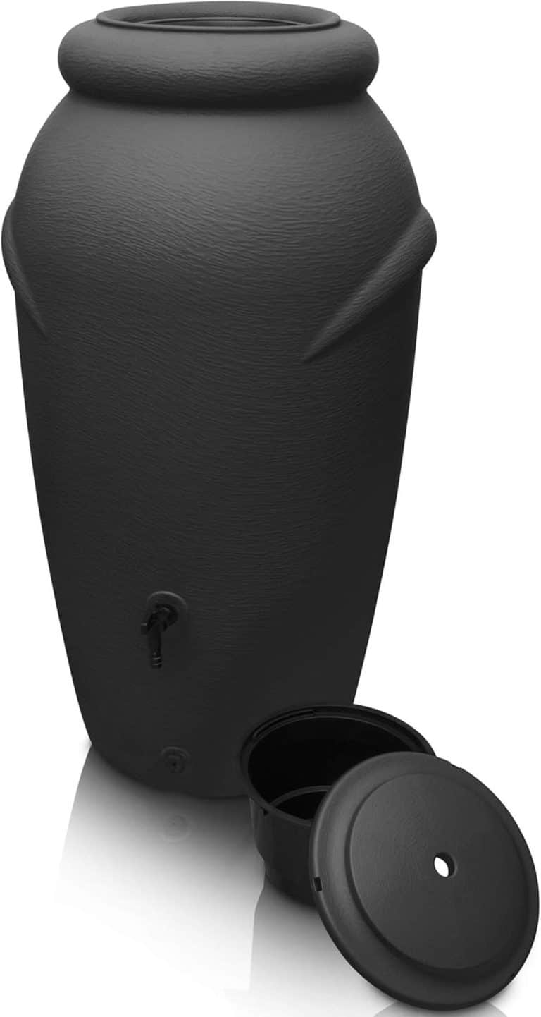 Poubelle 70 Litres Verte Avec Couvercle - Résistante Aux UV Et Au Gel, Pour Jardin, Compost, Nourriture Animaux Ou Eau De Pluie