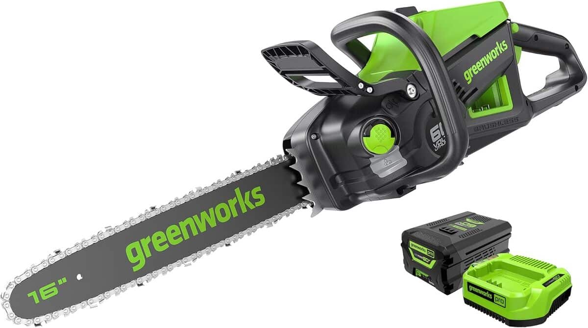 Test tronçonneuse sans fil Greenworks Pro 60 V : puissance et efficacité