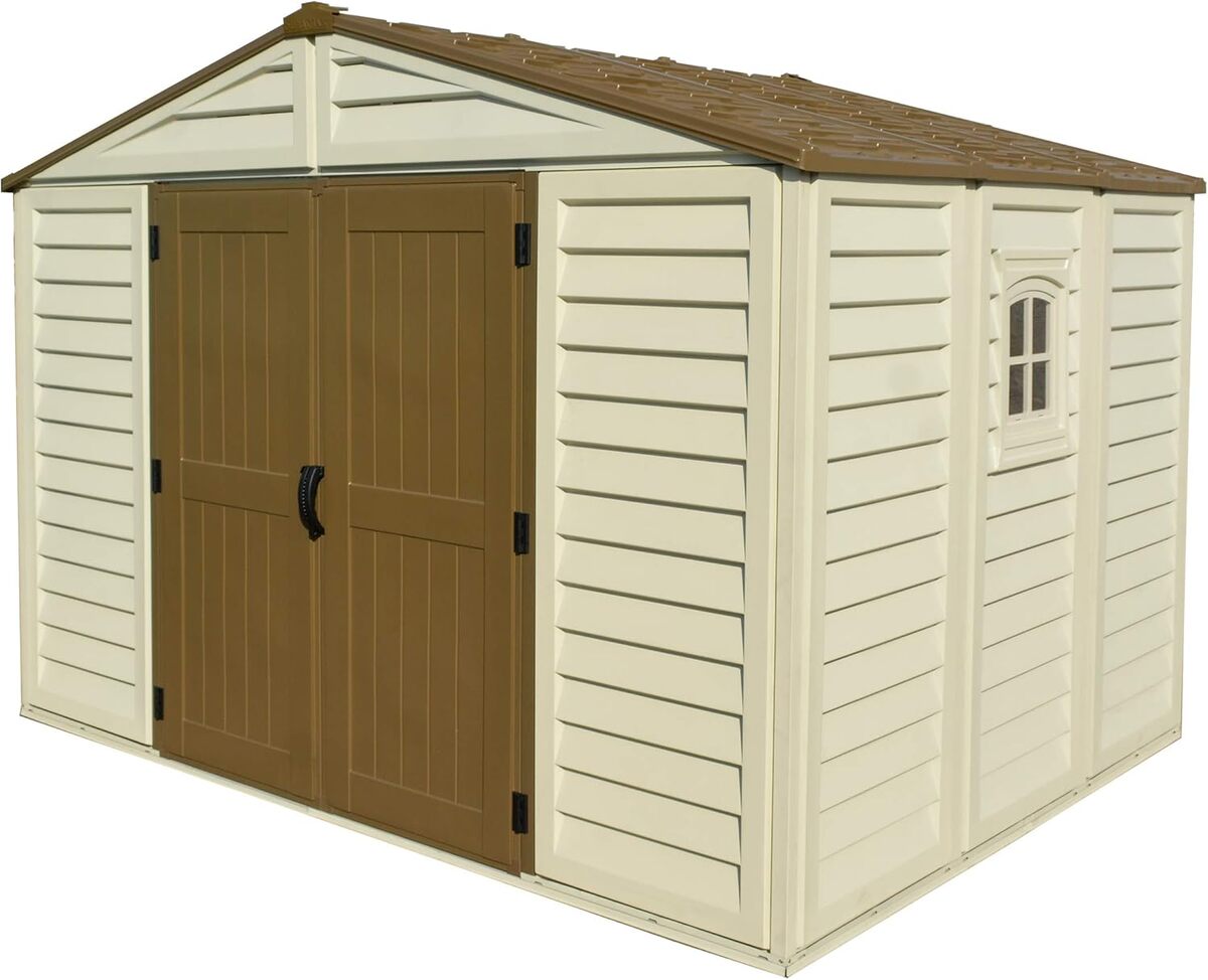 Test abri de jardin Duramax WoodBridge Plus 10 x 8 : structure robuste et sans entretien
