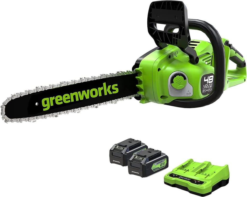 Test de la tronçonneuse Greenworks GD24X2CS36K4X 24V