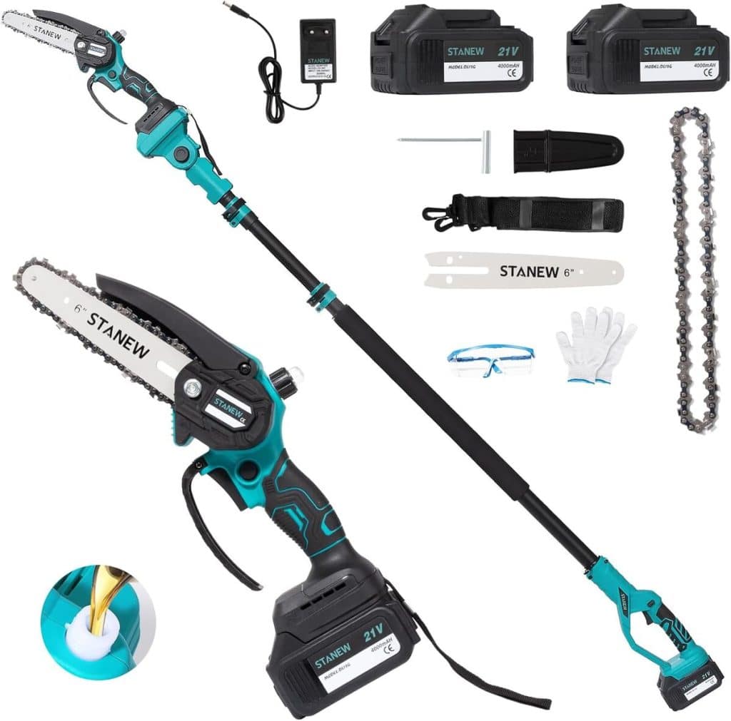 Test tronçonneuse télescopique STANEW 2 en 1 : puissance et précision