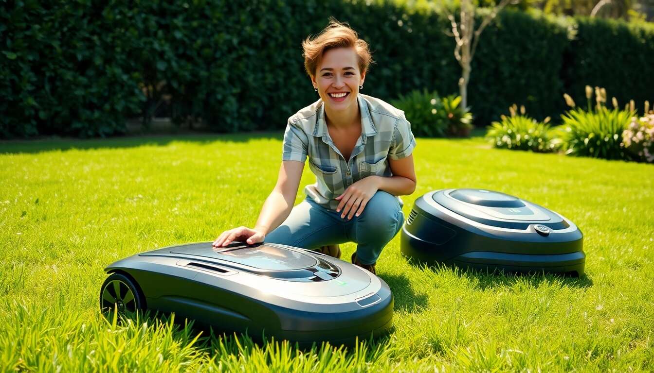 Comparatif robot tondeuse : yuka mini face à luba mini