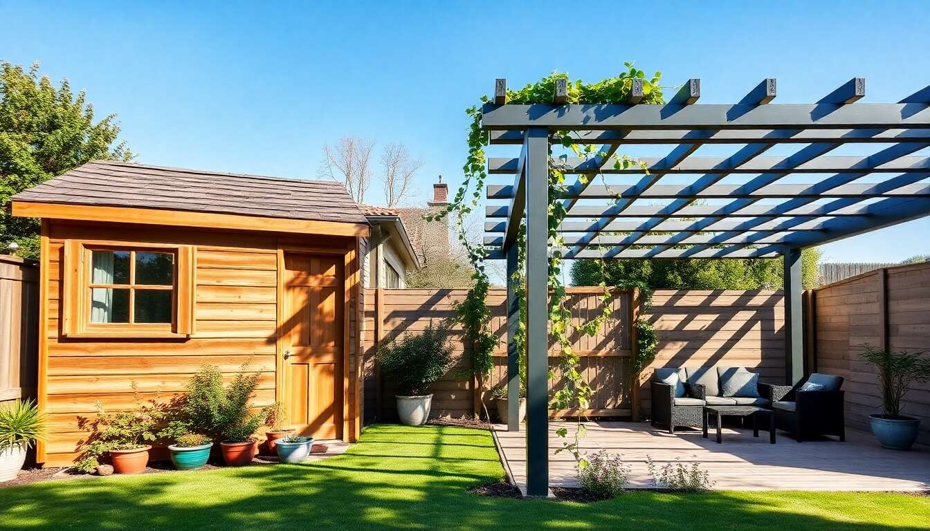 Mat&eacute;riaux et design de l'abri de jardin et de la pergola