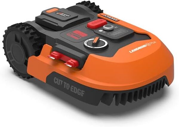 WORX - Pack LANDROID - 700m² - Tondeuse Robot connectée sans Fil LANDROID - WR167E + Extra [Garage Blanc - protège de la Pluie et du Soleil]