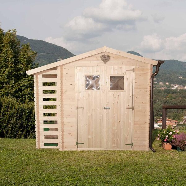 AVA - Abri de jardin avec bois de pin 265 x 250 cm