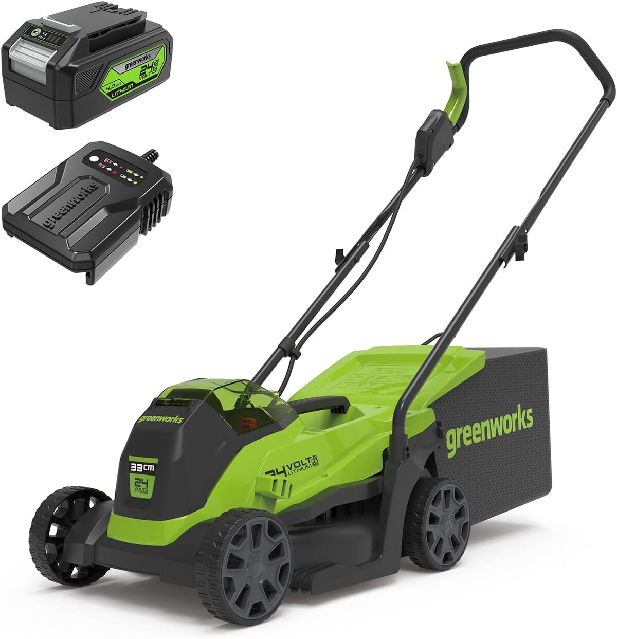 Test de la tondeuse sans fil Greenworks 24V : performance et légèreté