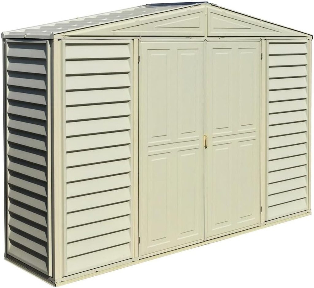 Test de l'abri de jardin Duramax SidePro 10 x 3 en vinyle robuste