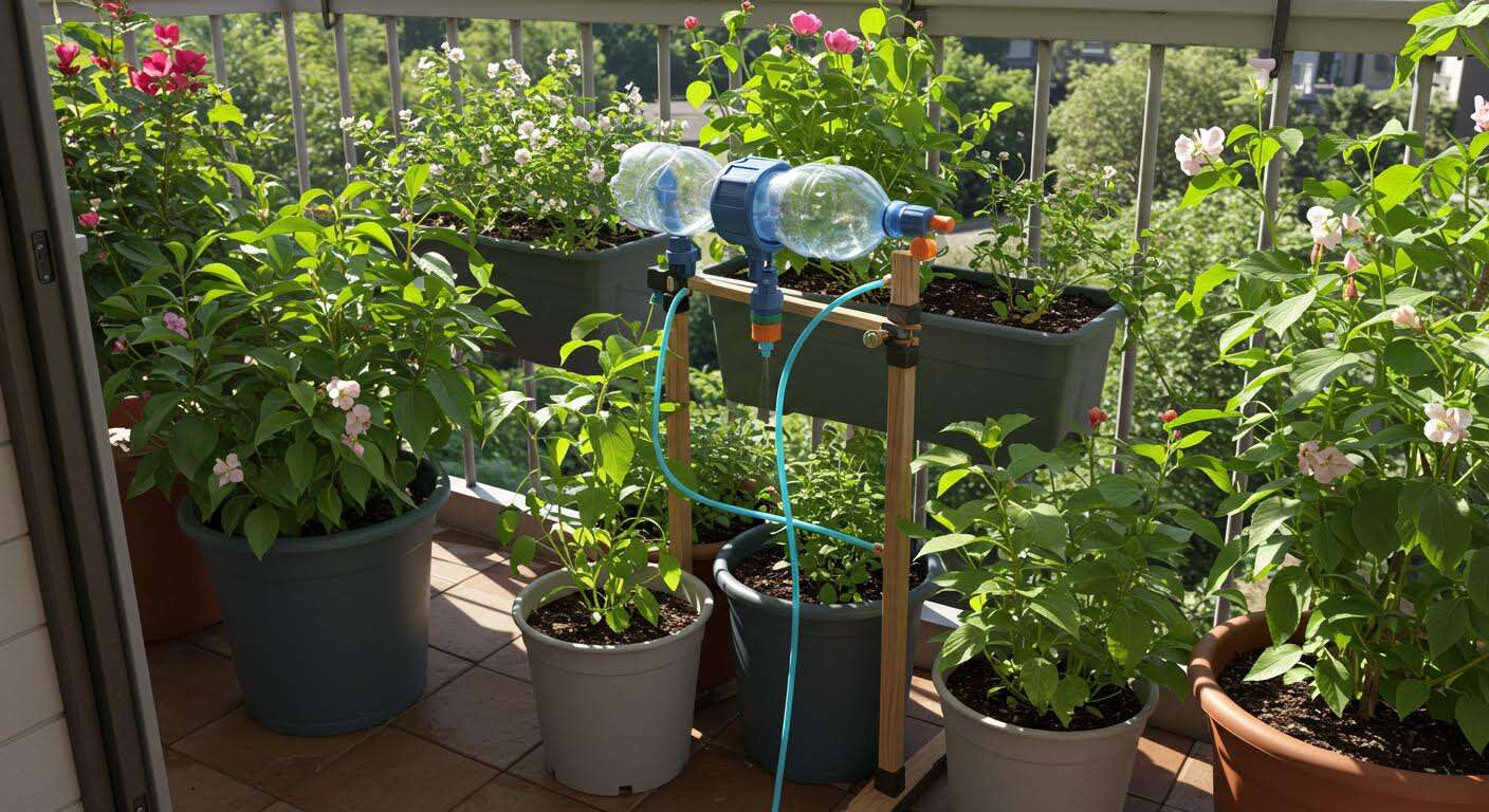 Le secret des "goutteurs" faits maison pour les balcons sans arrivée d'eau
