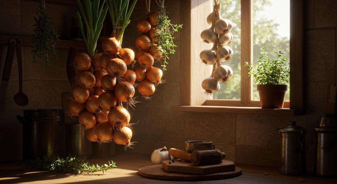 Comment faire sécher les oignons et l&rsquo;ail pour qu&rsquo;ils se conservent jusqu&rsquo;à l&rsquo;année prochaine