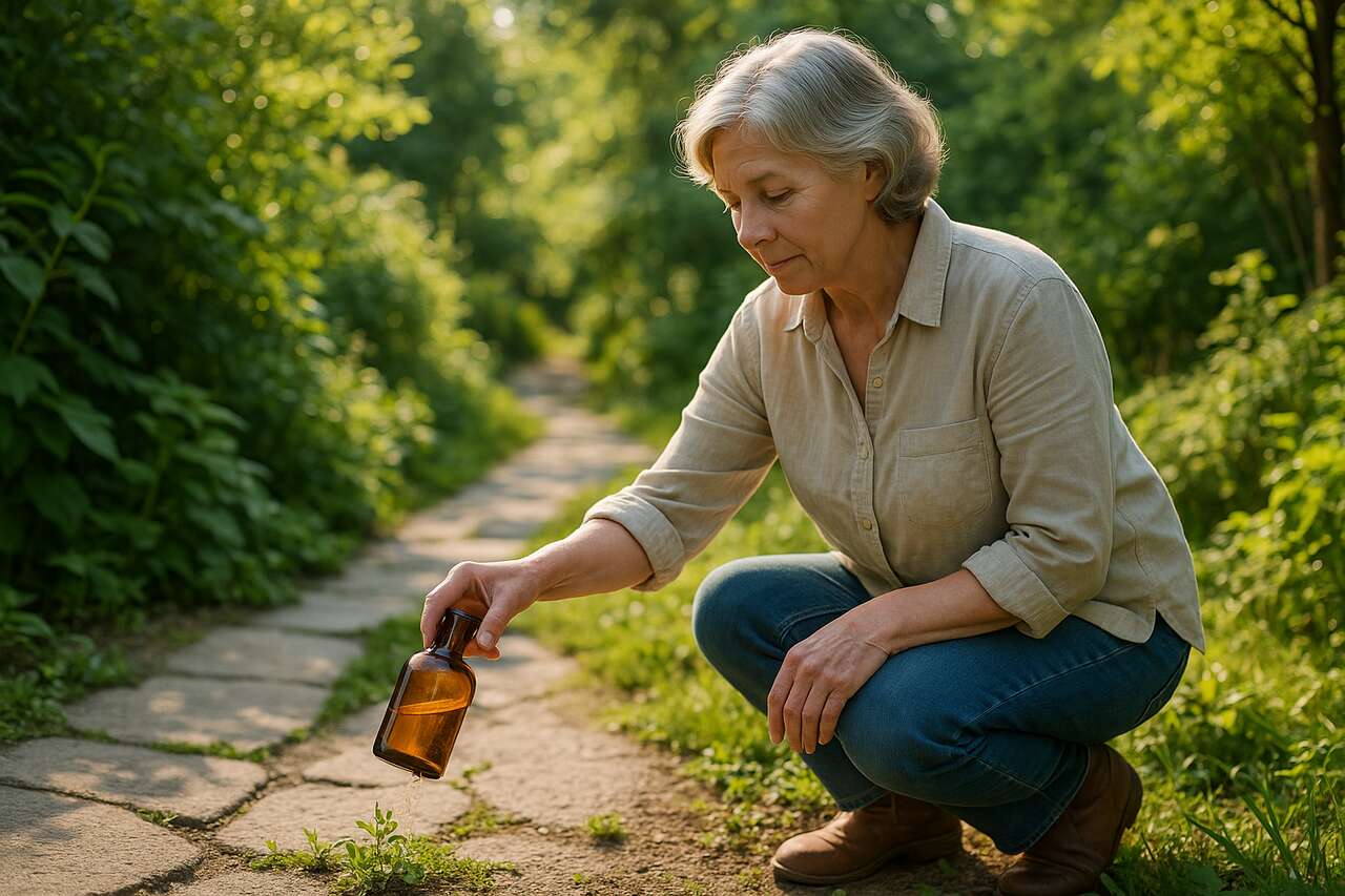 Le désherbant de mamie dévoilé : 3 ingrédients, zéro effort, adieu les mauvaises herbes