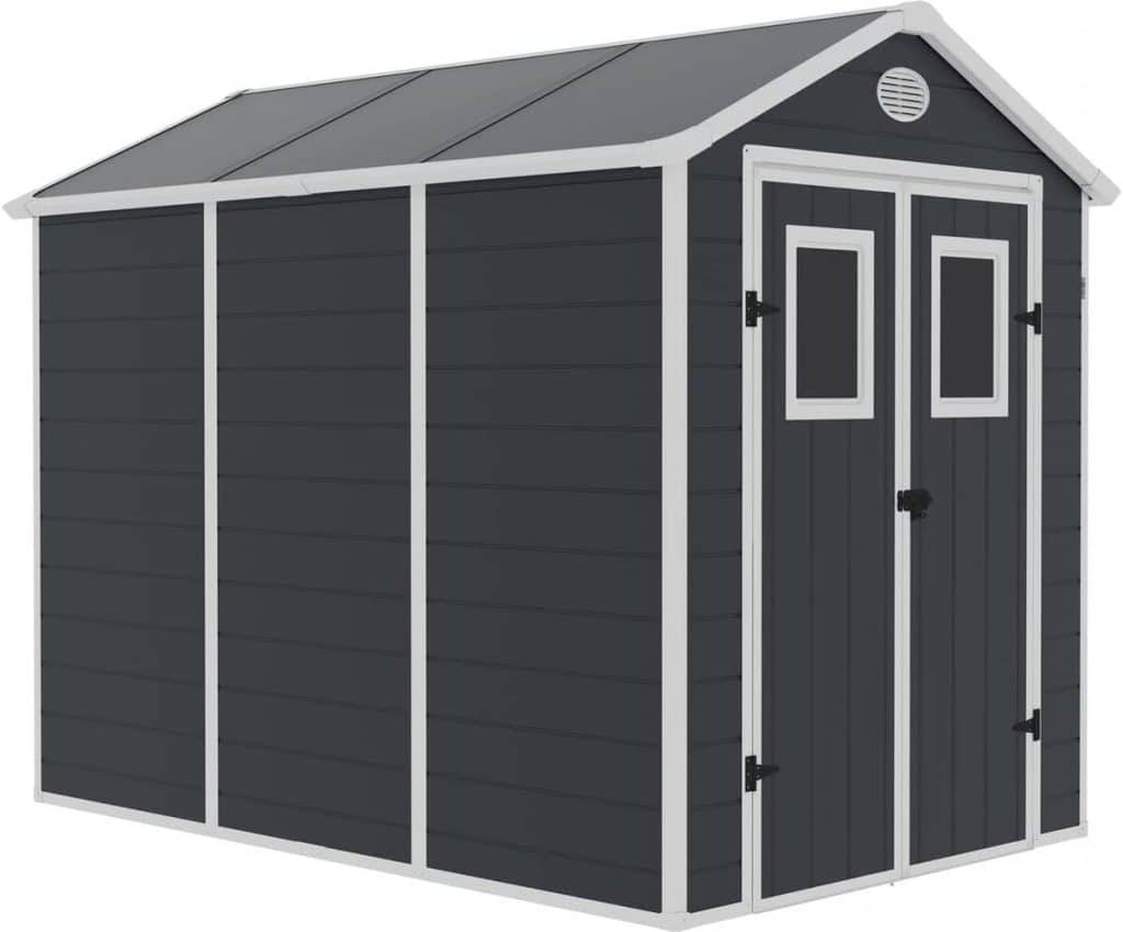 Test : abri de jardin résine Habitat et Jardin Texas 5.23 m² anthracite