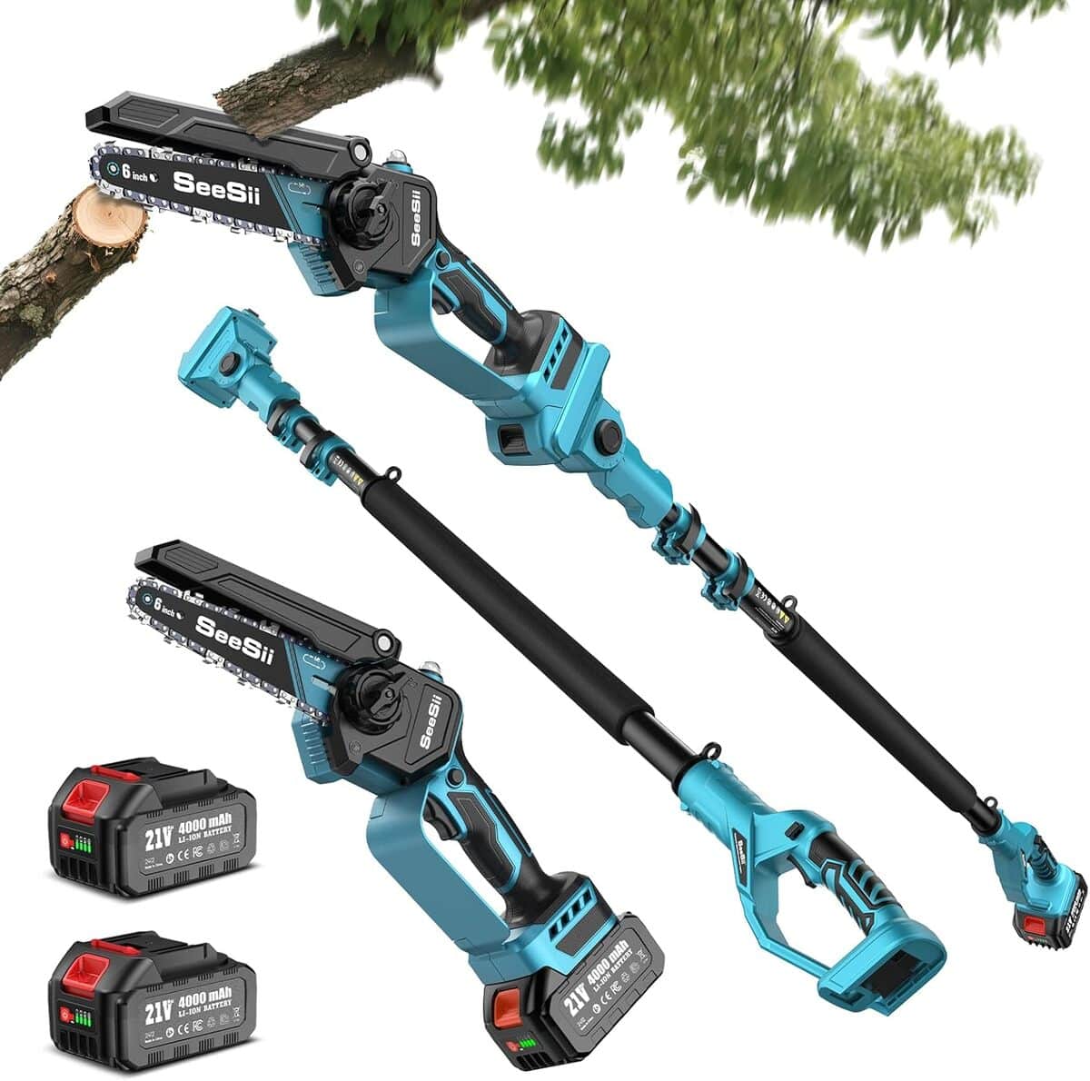 Test de la tronçonneuse sans fil Seesii 6 pouces