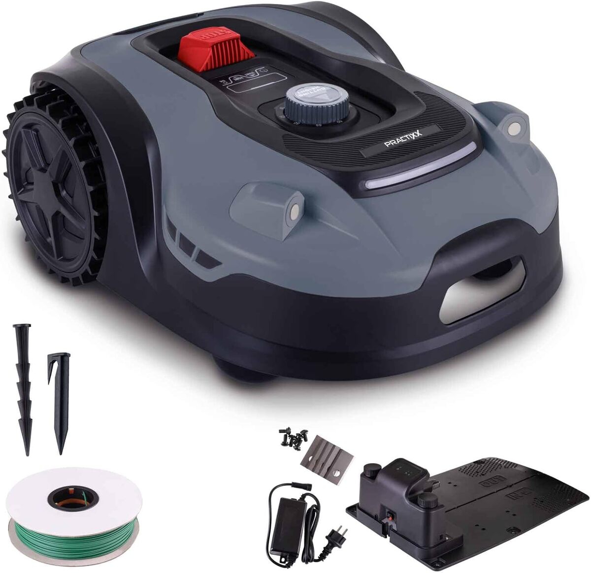 Test du robot tondeuse Practixx PX-RRM-2000Wi pour jardins de 2025 m²