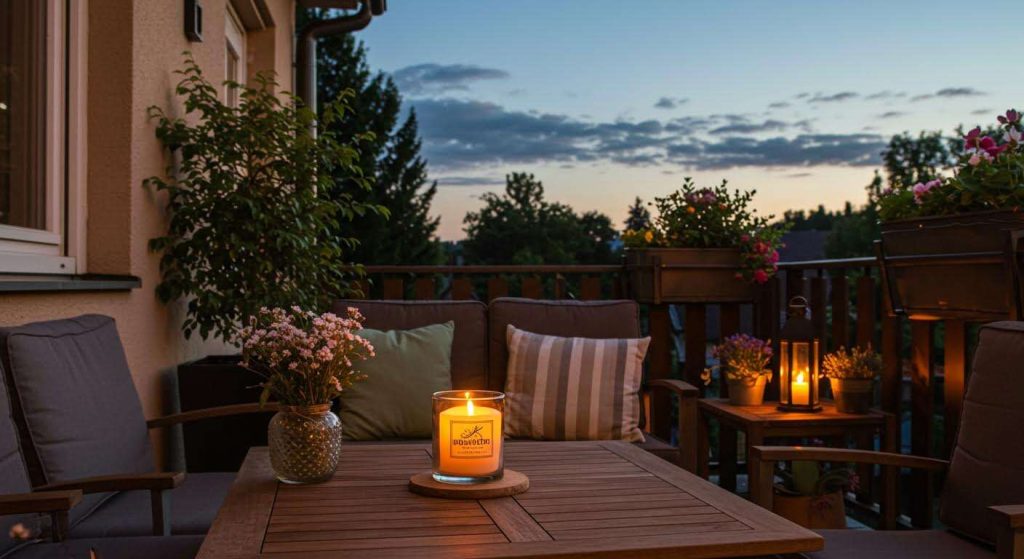 Le soir, j'allume cette bougie spéciale et les moustiques disparaissent de ma terrasse