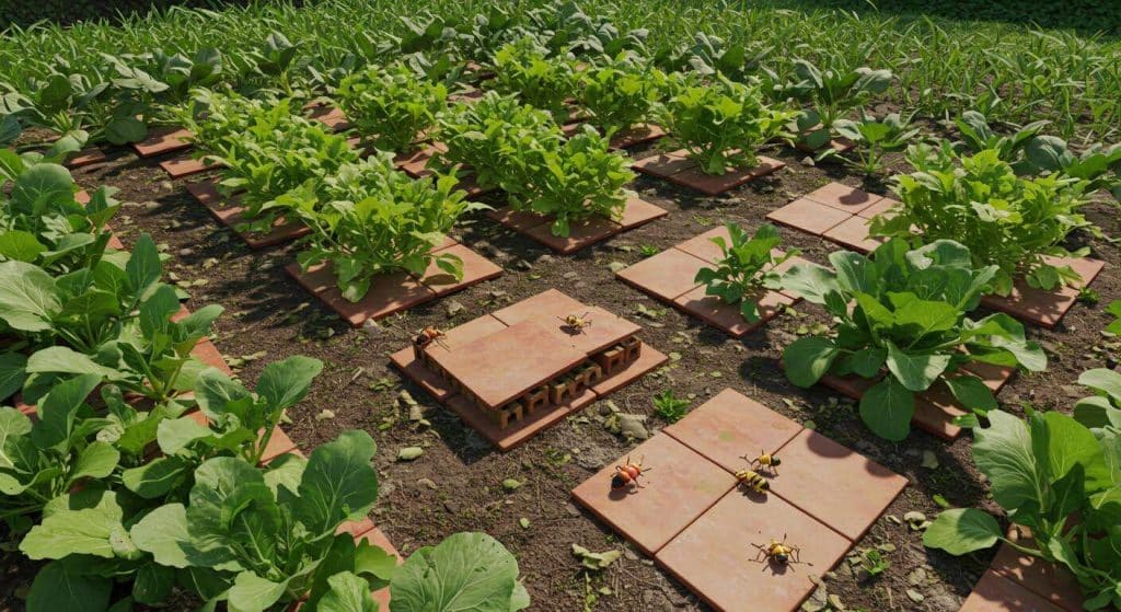 L'astuce de la tuile dans le potager pour offrir un abri frais à la faune utile