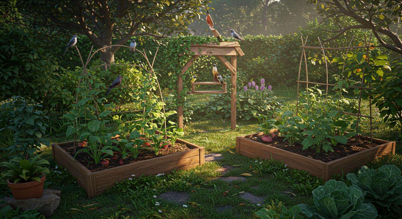 Installer un simple perchoir dans votre potager et laissez les oiseaux faire le travail des insecticides pour vous