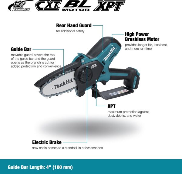 Tronçonneuse d'élagage 12V (Solo) - MAKITA UC100DZ