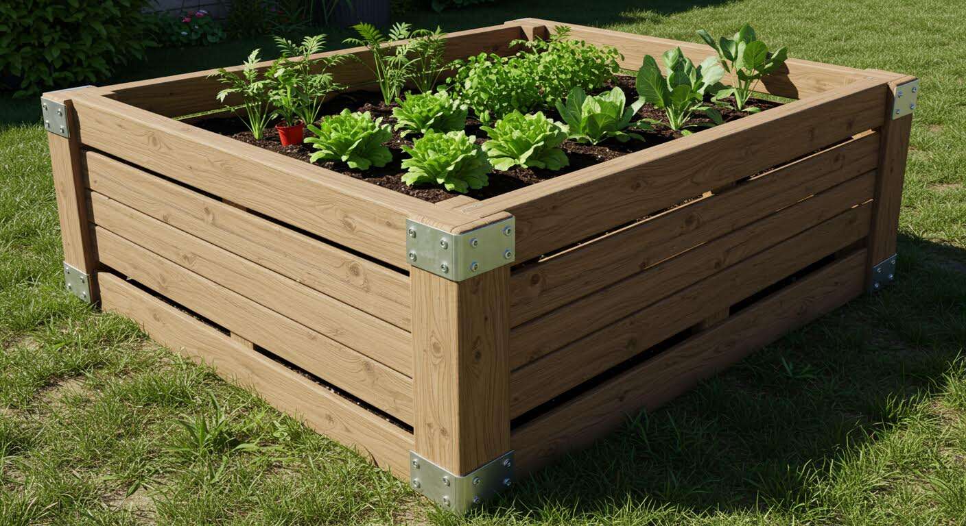 Avec 3 palettes, j'ai construit un carré potager surélevé pour moins de 20€