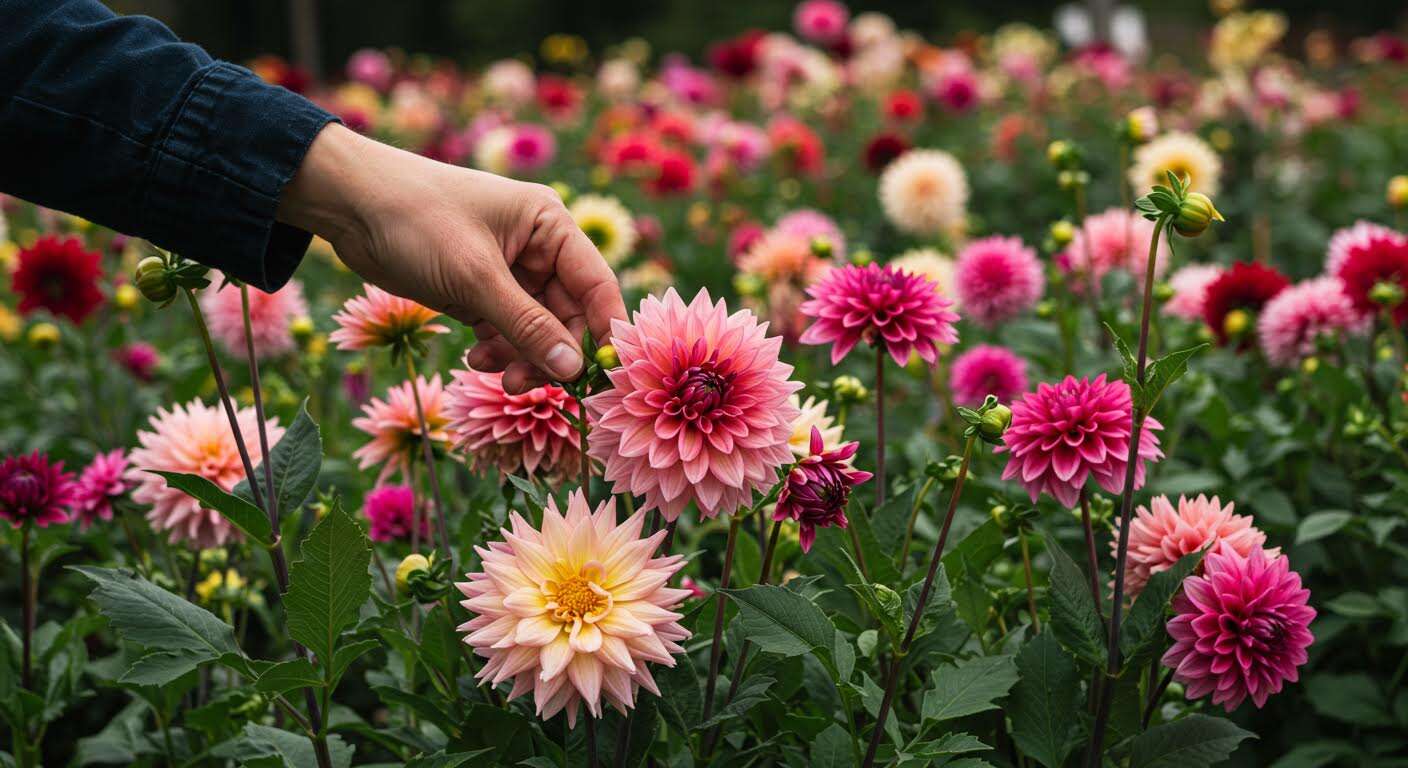 Le petit geste sur les dahlias qui les oblige à produire deux fois plus de fleurs