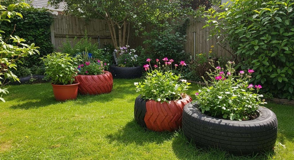 Avec de vieux pneus, j'ai créé des jardinières design et incassables