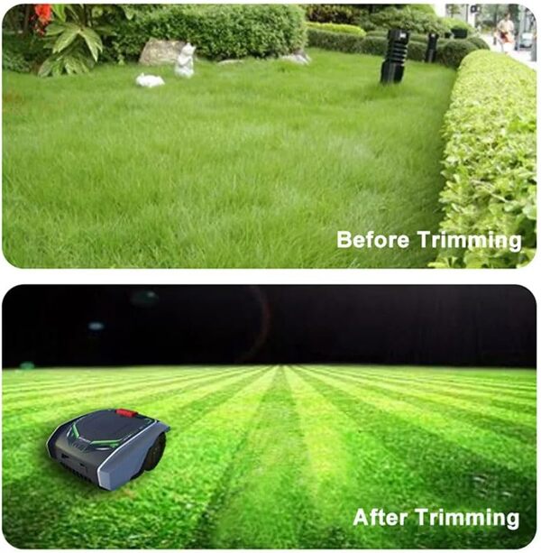 HDaspijh Tondeuse Robot Automatique (Hauteur De Coupe De 2 à 5 Cm), avec Limites Virtuelles, ContrôLe par Application + Planification du Chemin + Conception De SéCurité,100㎡/h,pour Pelouse/Jardin