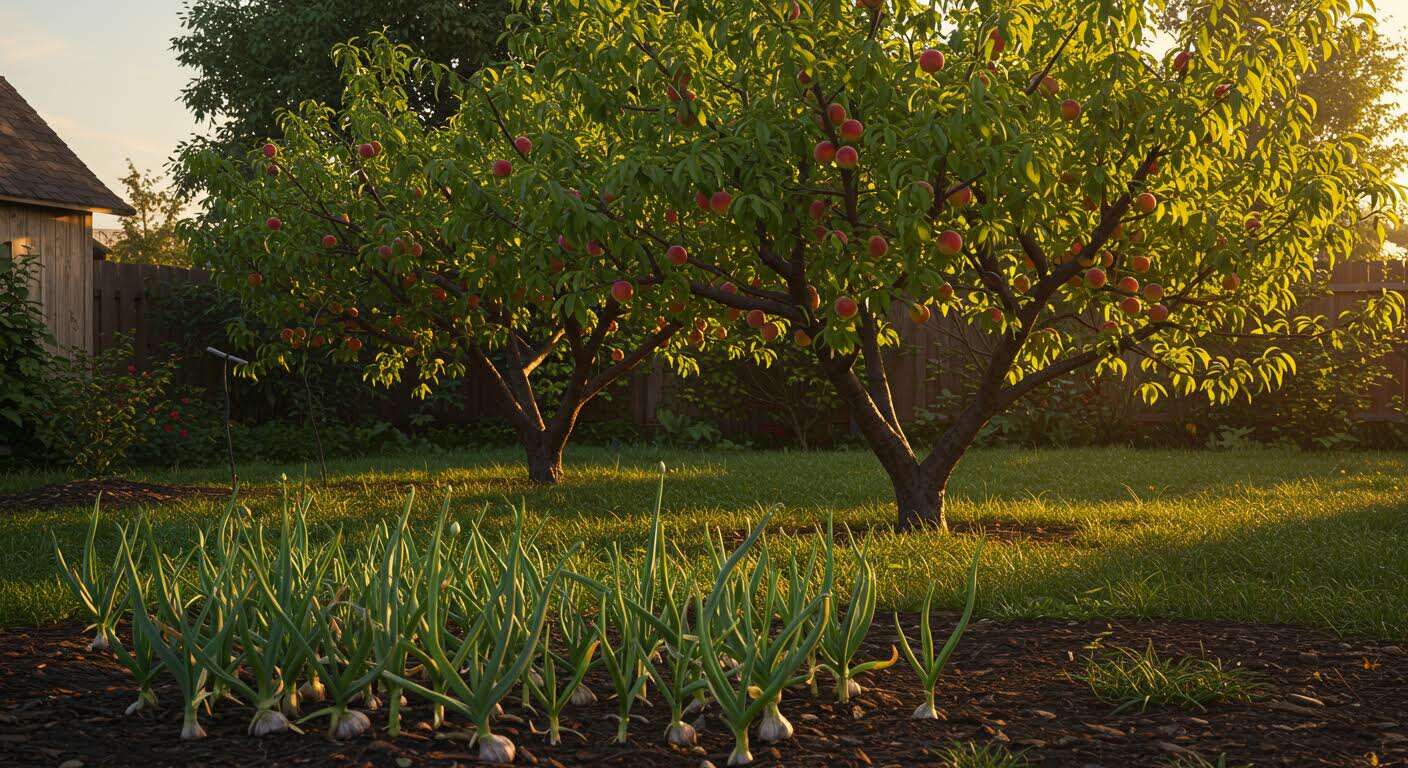 Voici pourquoi vous devriez planter de l'ail au pied de vos pêchers avant l'automne
