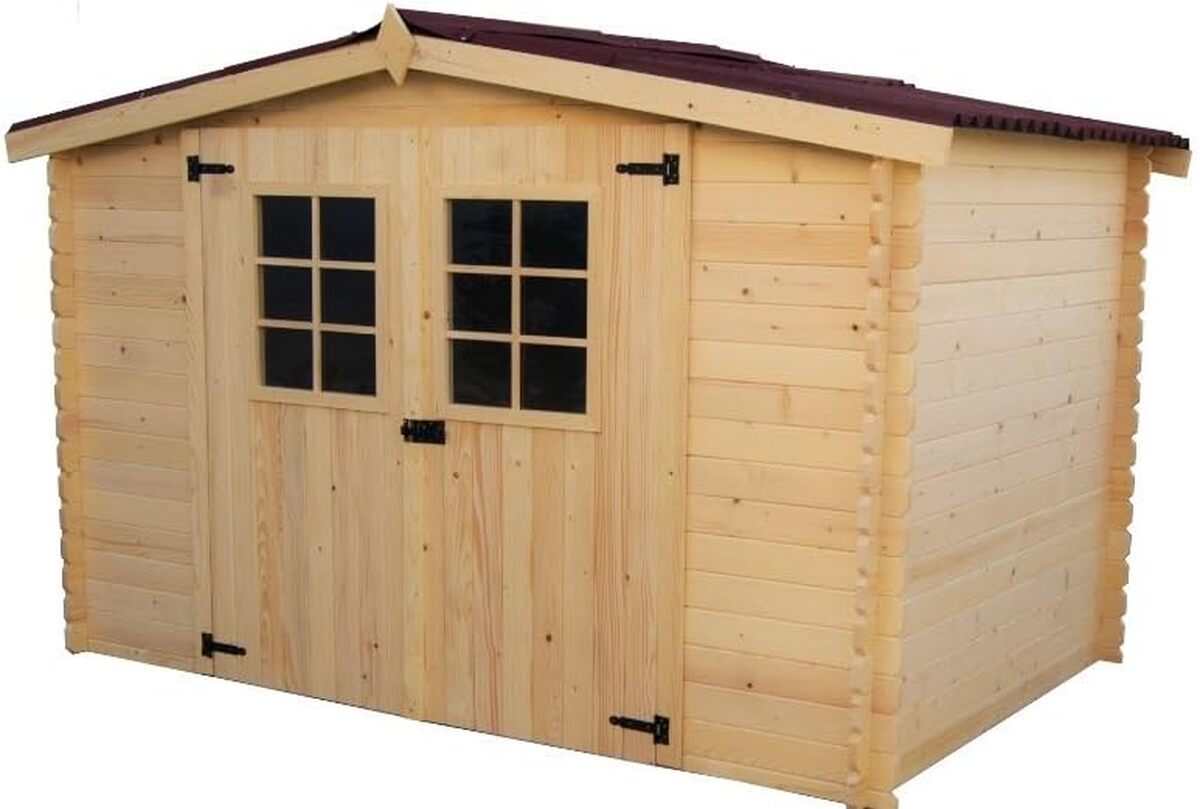 Test : abri madrier bois massif façade 300 cm 20 mm