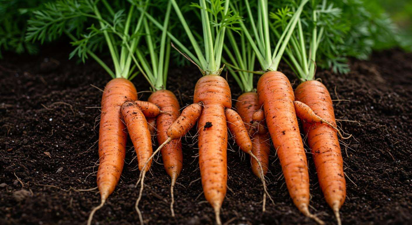 Ce que la forme des racines de vos carottes révèle sur la santé de votre sol est très instructif