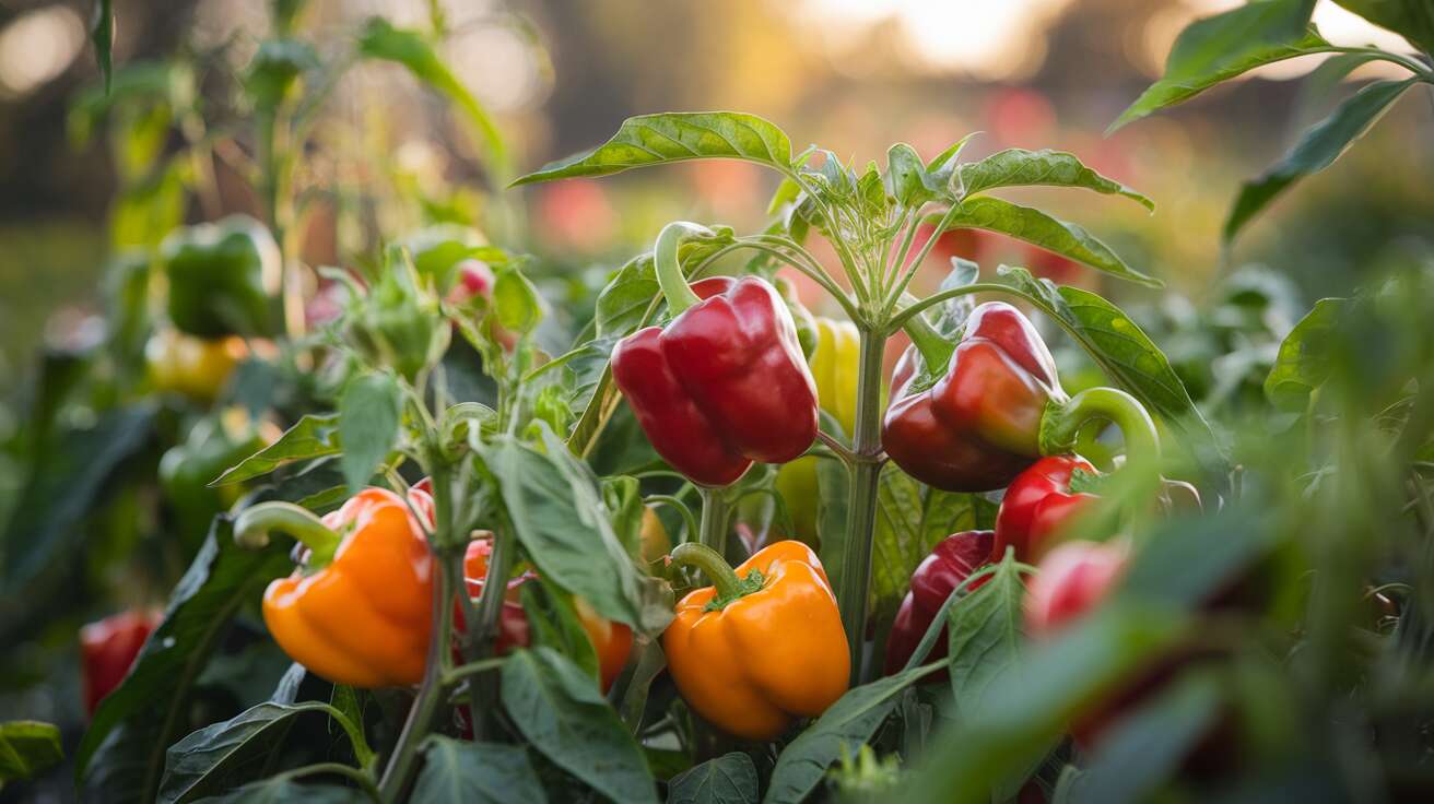 Vos poivrons restent petits et verts : le petit geste à faire sur la plante pour qu’ils grossissent et prennent des couleurs