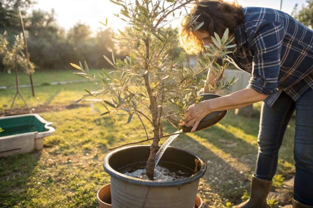 J&rsquo;ai cru mon olivier en pot mort de soif » : le bain de dernière chance qui l&rsquo;a ressuscité