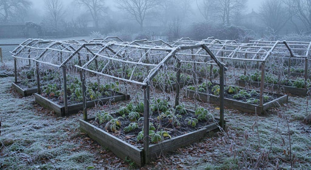 Ceux qui laissent leurs tuteurs dans le potager tout l'hiver vont attirer une multitude de maladies.