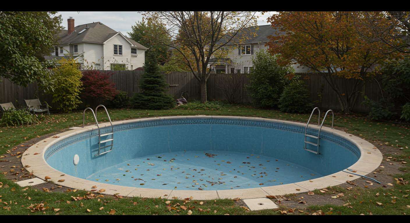 Ceux qui vident entièrement leur piscine pour l'hiver risquent de voir sa structure s'effondrer.