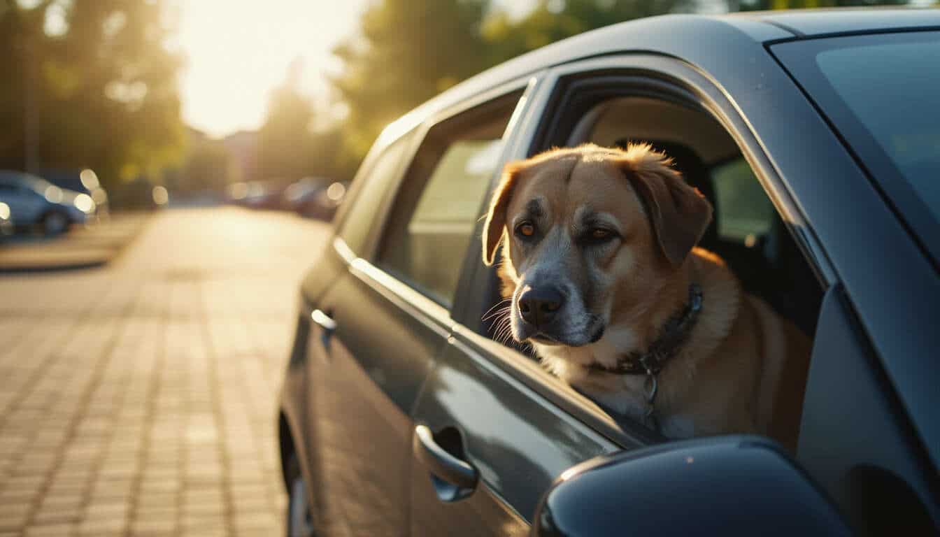 Gendarmerie rappelle : laisser son chien dans la voiture même pour 5 minutes en août est un délit.