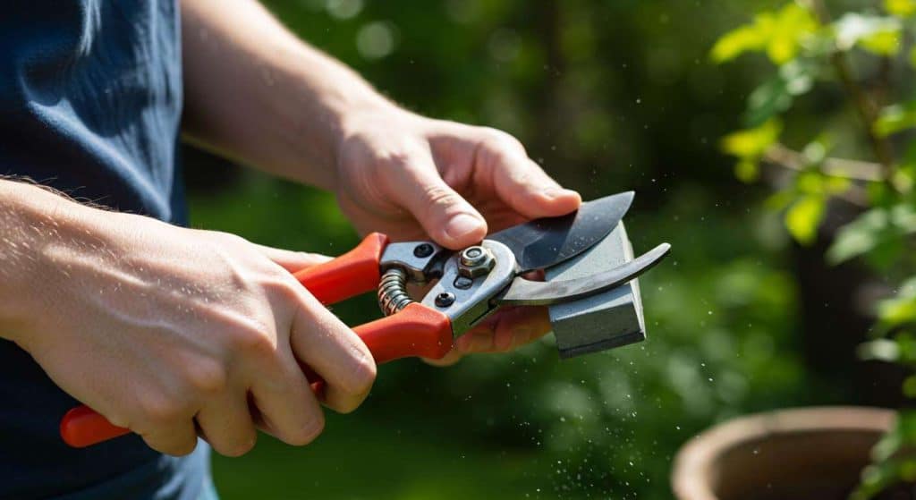 L'astuce pour affûter vos outils de jardin (sécateur, cisaille) vous-même et économiser de l'argent.