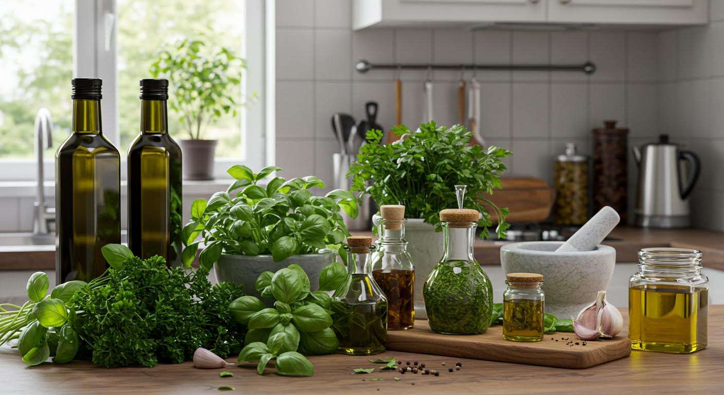 Voici comment transformer vos herbes aromatiques (basilic, persil) en pestos ou huiles pour en profiter toute l'année.