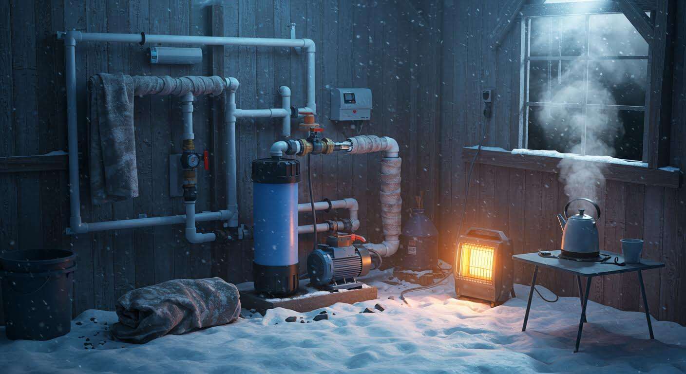 L'astuce pour protéger sa pompe de filtration du gel si elle se trouve dans un local non isolé