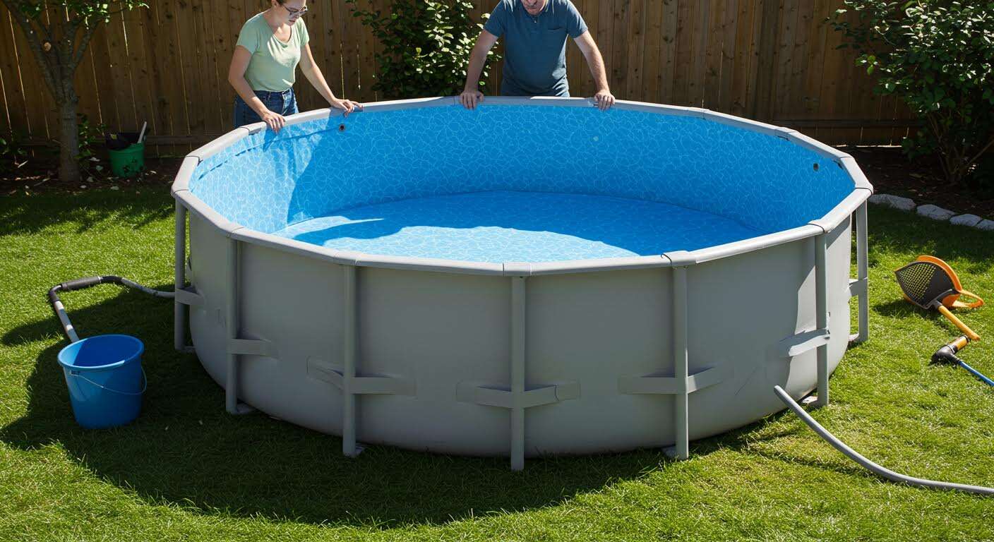 Le secret pour démonter et stocker une piscine hors-sol tubulaire sans abîmer le liner