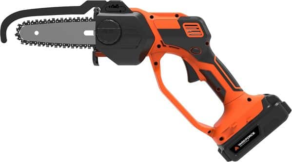 Yard Force Mini-Tronçonneuse à Main Électrique sans fil 20V avec Batterie Li-Ion et Chargeur LS C13