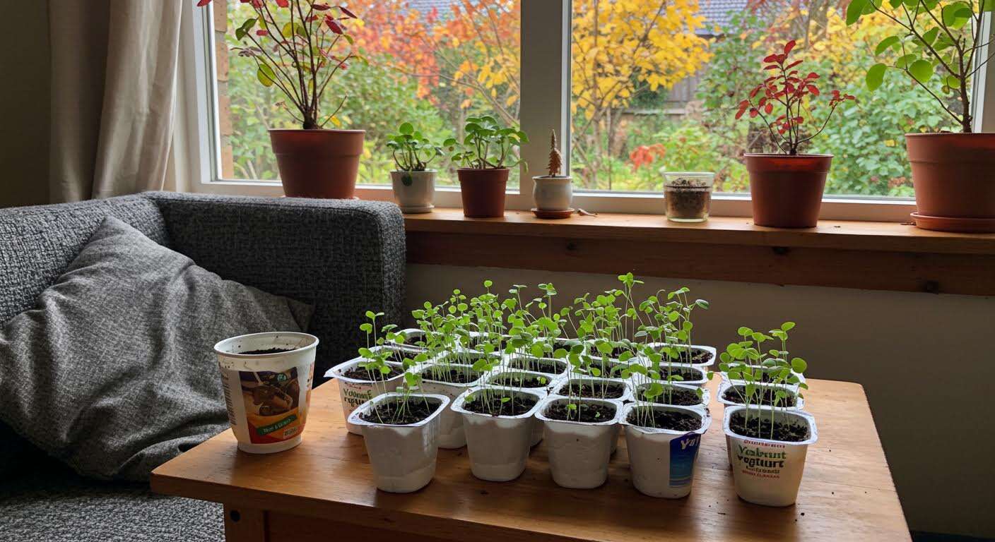 Ne jetez plus vos pots de yaourt : ce geste malin protège vos semis et booste la germination en plein automne