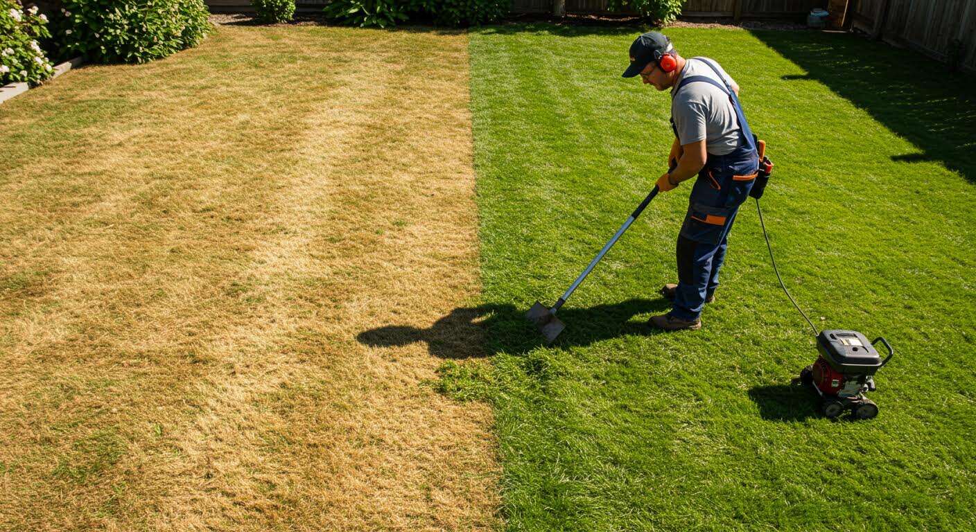 Pelouse grillée : comment les paysagistes transforment votre gazon en 3 jours seulement