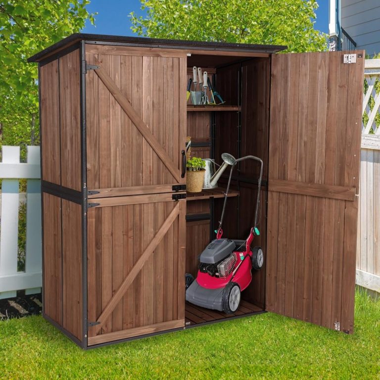 Abri De Jardin Métal 242x126x182 Cm - Grise - Avec Base - Portes Doubles - Toit Ventilé - Verrouillable - Pour Outils, Vélos